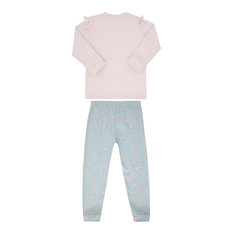 Conjunto Paraiso Kids Feminino Meia Estação Babado e Strass - Image 5