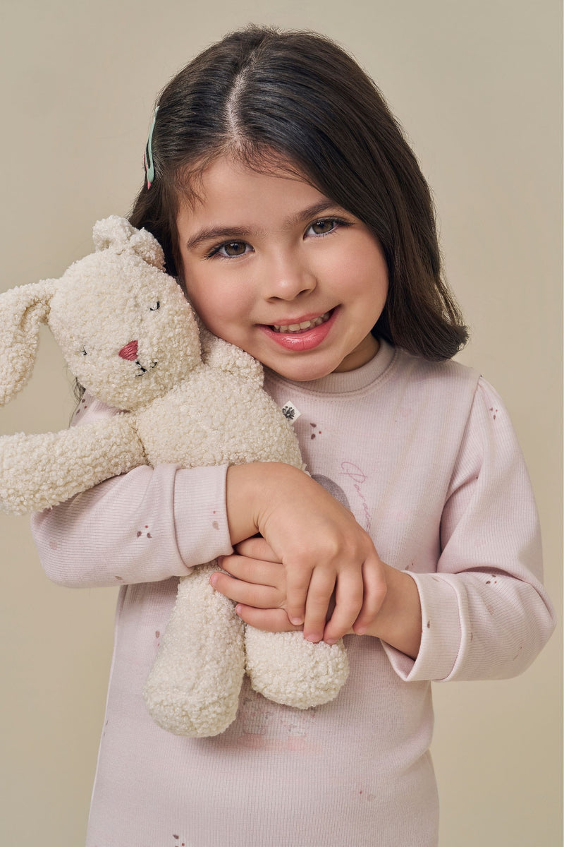 Conjunto Paraiso Kids Feminino Meia Estação Abraço Rosa Chá - Image 2
