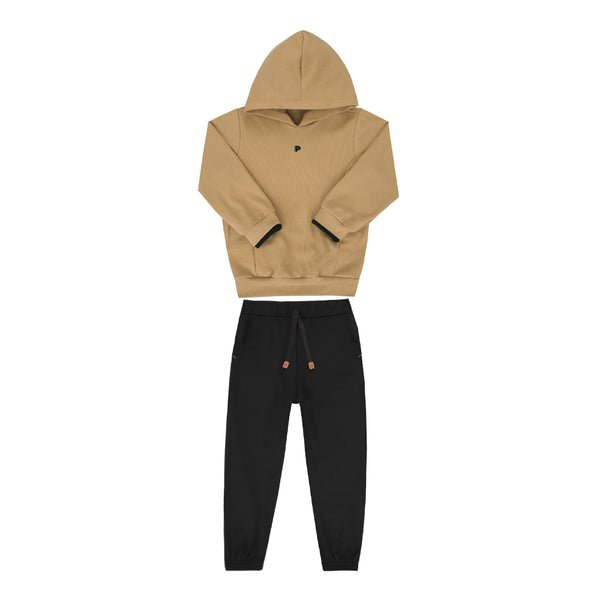 Conjunto Infantil Masculino Paraiso Kids Inverno com Capuz e Bordado Exclusivo