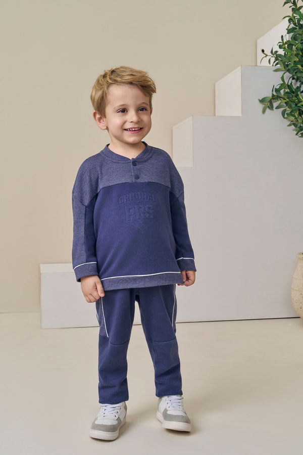 Conjunto Infantil Paraiso Menino Meia Estação Manga Longa com Estampa 3D
