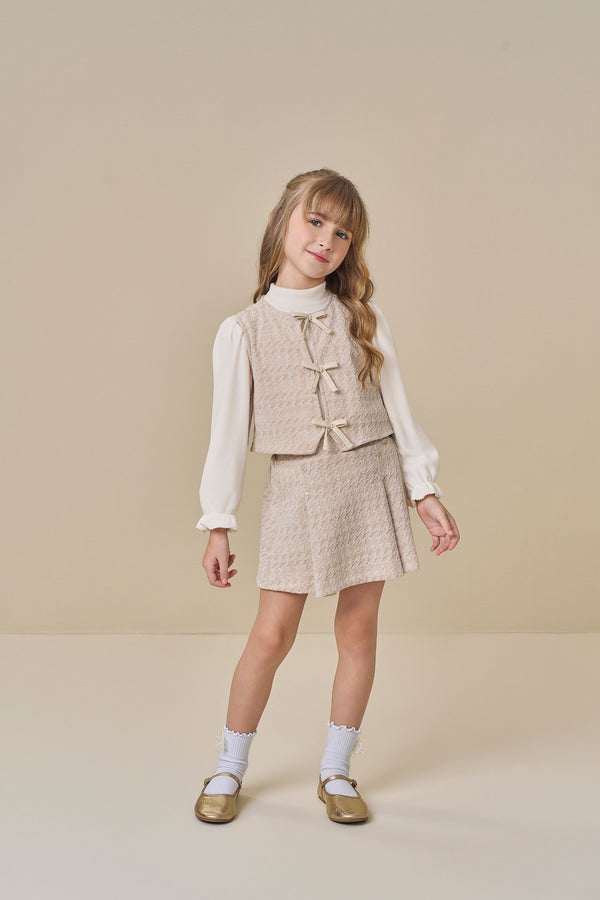 Conjunto Cerimônia Paraiso Kids 3 Peças com Pérolas e Lurex Inverno