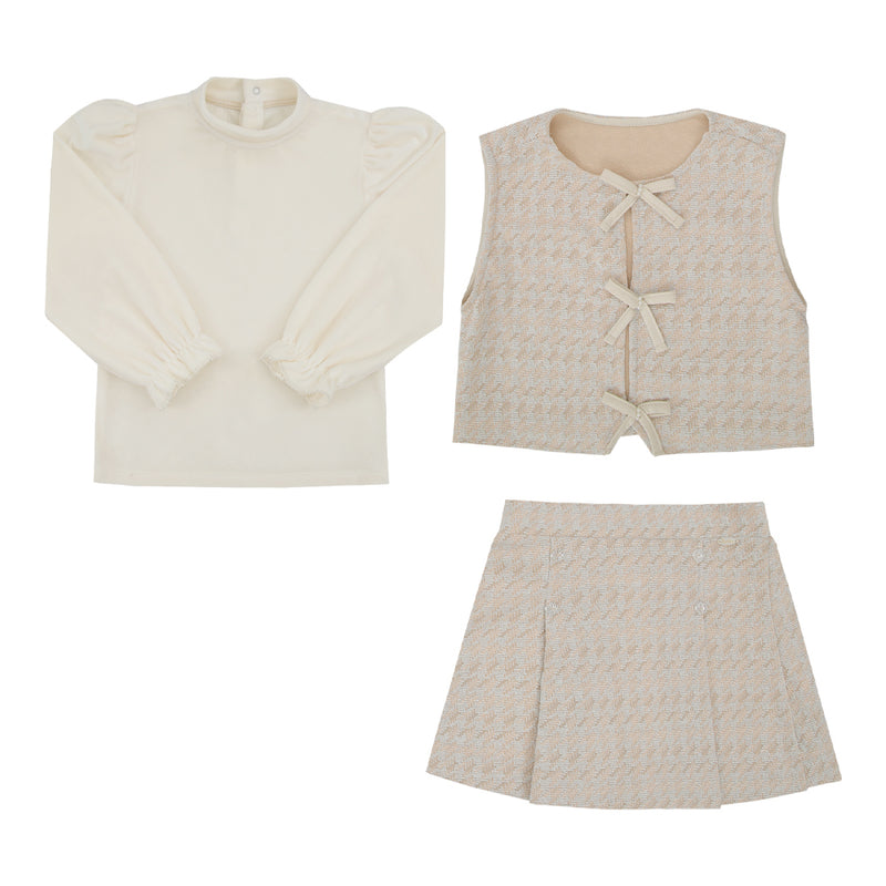 Conjunto Cerimônia Paraiso Kids 3 Peças com Pérolas e Lurex Inverno - Image 2
