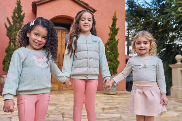 Conjunto Infantil Feminino Paraiso Jaqueta Lurex Pelo Macio e Calça Aveludada