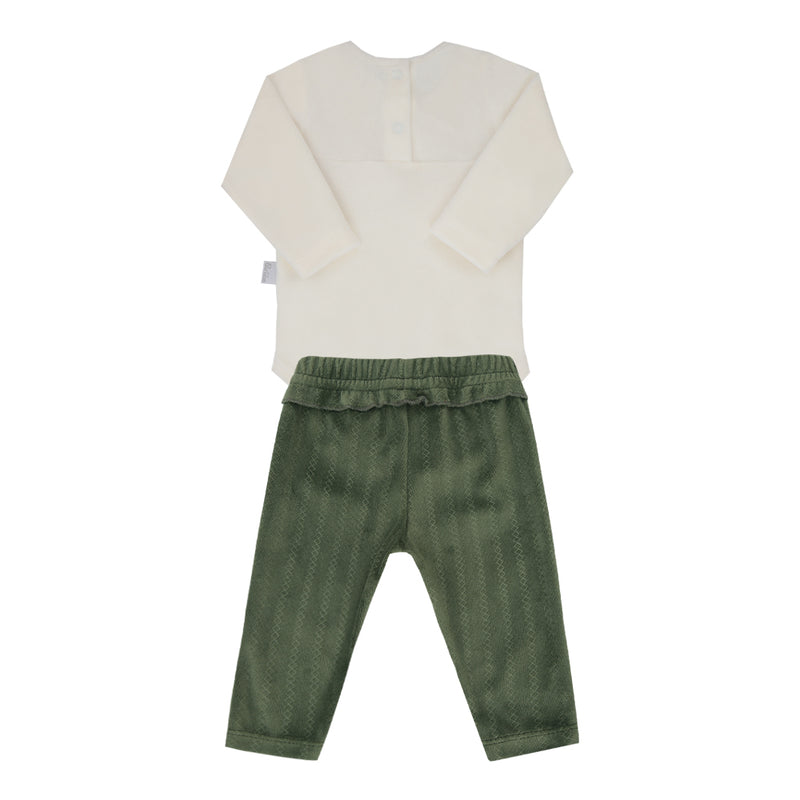 Conjunto Paraiso Plush Bordado com Gola Picueta e Cós Clochard - Image 5