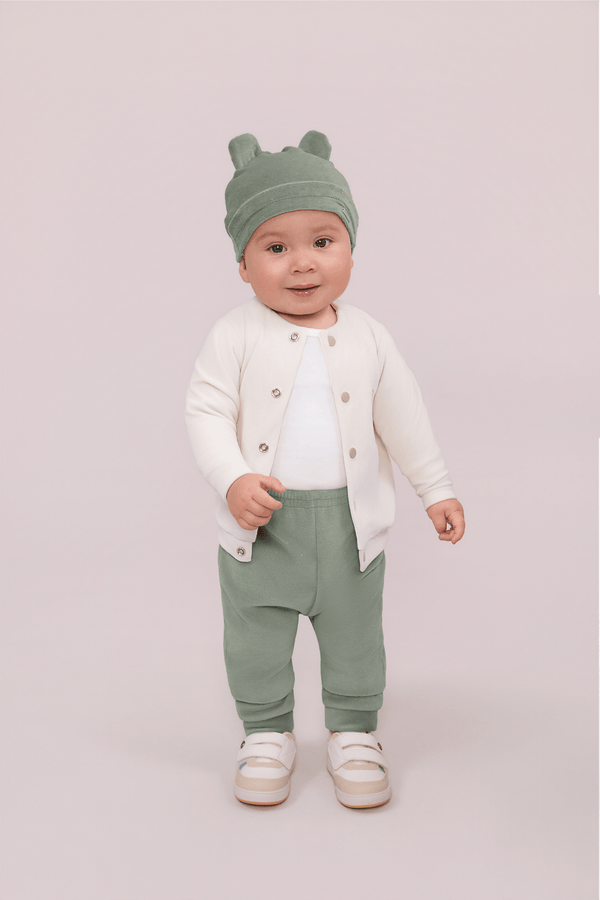 Kit Baby Paraiso Inverno 3 Peças com Bordado Exclusivo e Plush Macio