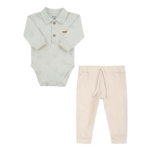 Conjunto Paraiso Manga Longa Coelhinhos Suedine Conforto