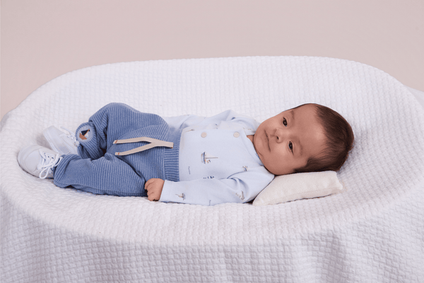 Conjunto Baby Paraiso Inverno Plush e Malha Barquinhos Azul Denim