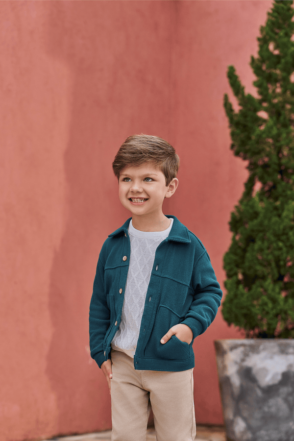 Jaqueta Paraiso Infantil Masculina Cotelê Macio Inverno Conforto e Estilo