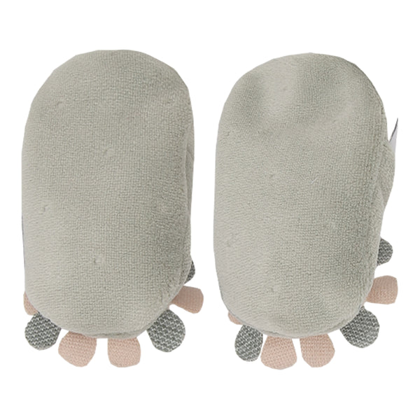 Pantufa Paraiso Plush Poá Unissex com Bordado e Sola Dupla Verde musgo