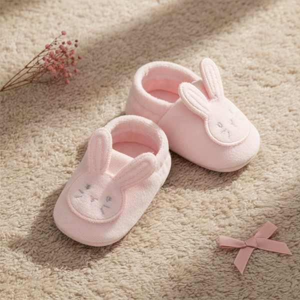 Pantufa Paraiso Plush Poá Unissex com Bordado e Sola Dupla Rosa