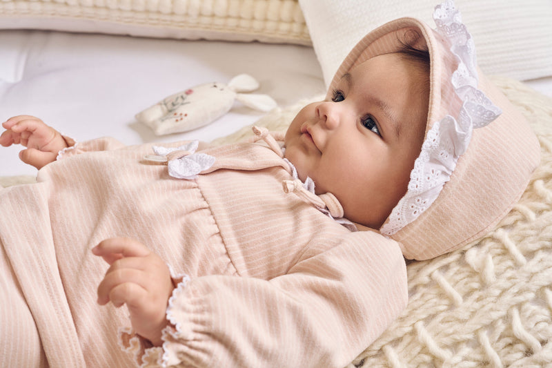 Saída Maternidade Paraiso 5 Peças Feminina Inverno Rosa Chá - Image 2