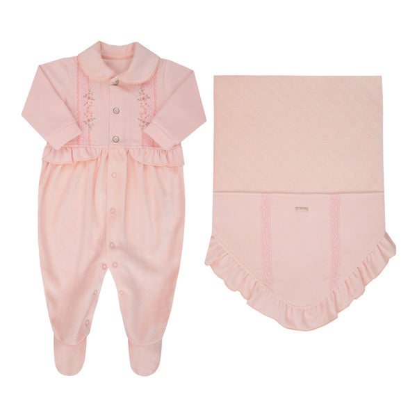 Saída Maternidade Paraiso Plush Feminina 2 Peças Inverno Conforto RN-P