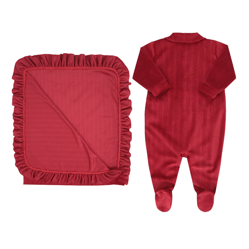 Saída Maternidade Paraiso Plush Feminina 2 Peças Inverno Conforto RN-P - Image 5