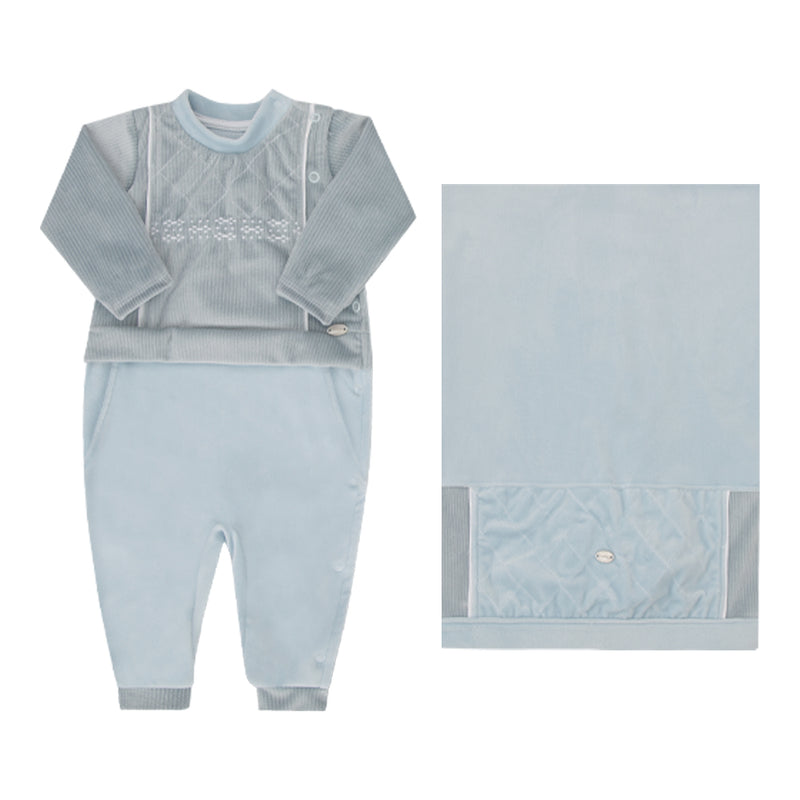 Saída Maternidade Paraiso Inverno Bebê Masculino com Manta e Bordado Exclusivo - Image 2