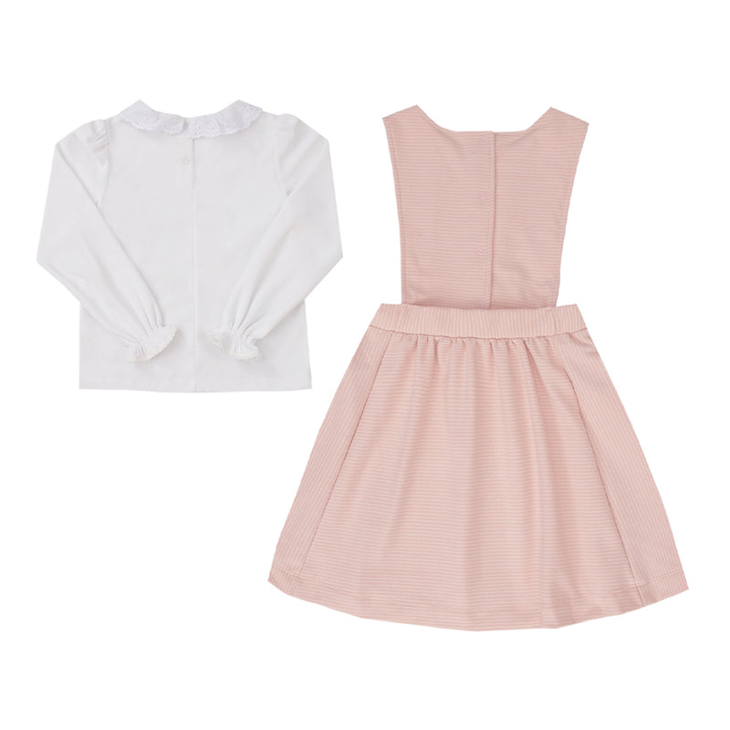Vestido 2 Peças Paraiso Kids com Bordado Corações e Gola Laise - Image 5
