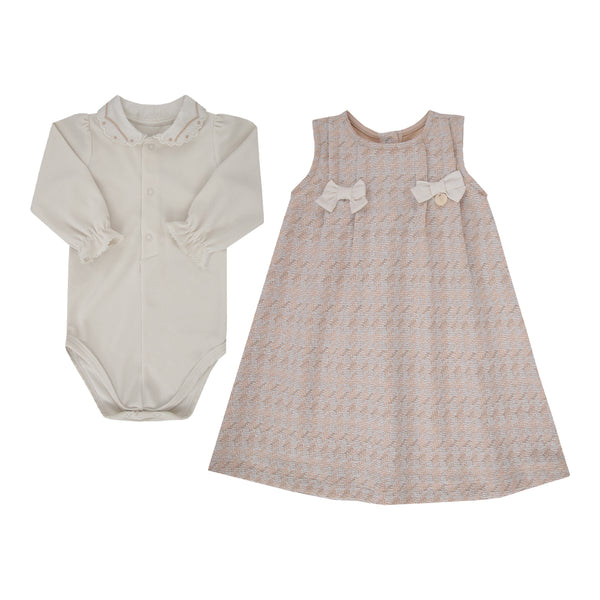 Vestido Longo com Body Plush e Laços Paraiso Inverno Feminino