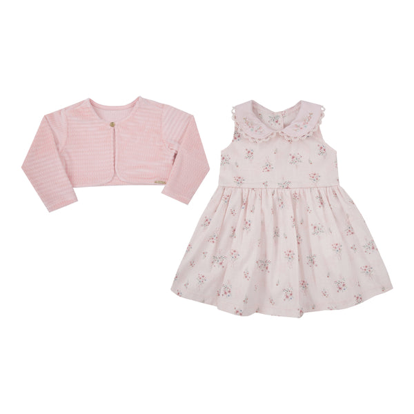 Vestido com Bolero Bordado Paraiso Inverno 2026 Estampa Exclusiva Baby