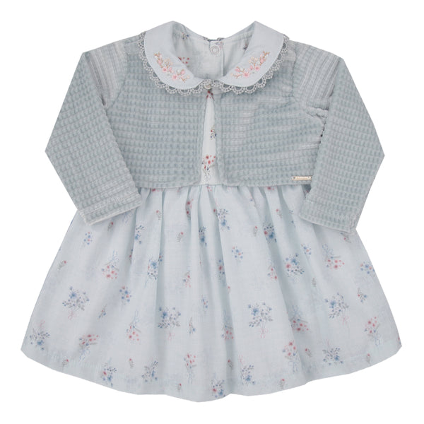 Vestido com Bolero Bordado Paraiso Inverno 2026 Estampa Exclusiva