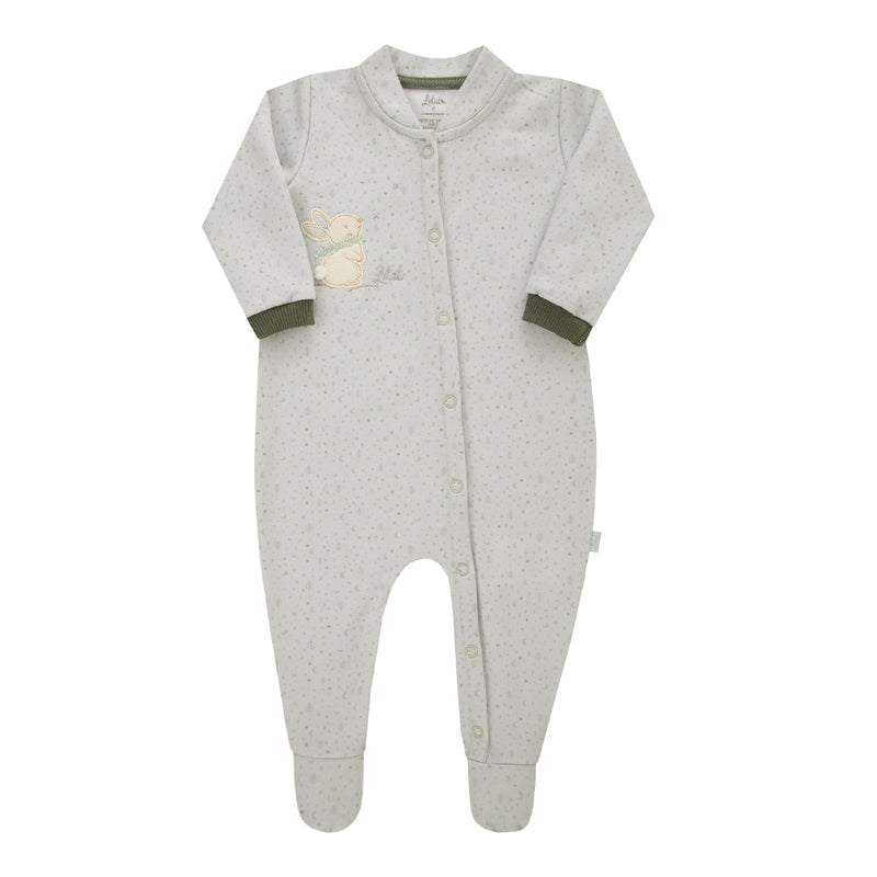 Macacão Longo Letut Bebê Masculino Moletinho Felpado Bordado Conforto - Image 5