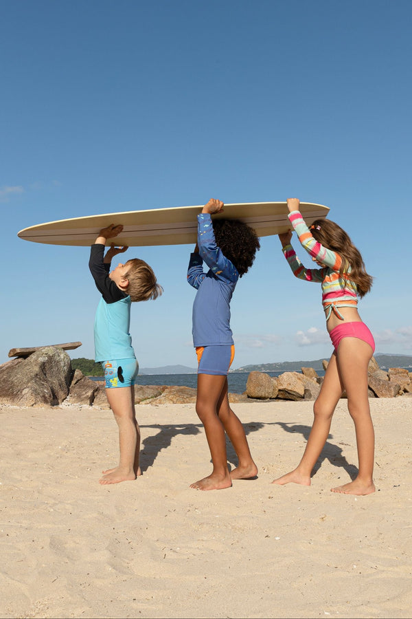 Conjunto Praia Masculino Paraiso com Proteção UV e Blusa Manga Longa
