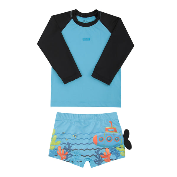 Conjunto Praia Masculino Paraiso com Proteção UV e Blusa Manga Longa