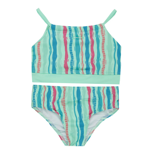 Biquíni Paraiso Praia Tradicional com Proteção UV e Detalhe Laço Infantil