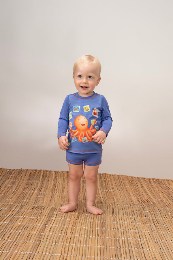 Conjunto Praia Masculino Paraiso Manga Longa com Proteção UV e Sunga