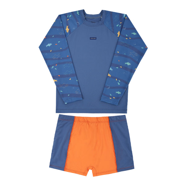 Conjunto Praia Masculino Manga Longa Paraiso com Proteção UV 50+