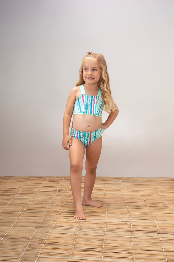 Biquíni Paraiso Praia Tradicional com Proteção UV e Conforto Infantil