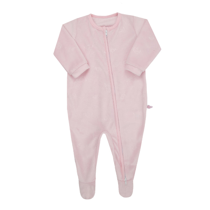 Macacão Longo Letut Plush Exclusivo Zíper Duplo Estampa Passarinho Bebê - Image 5