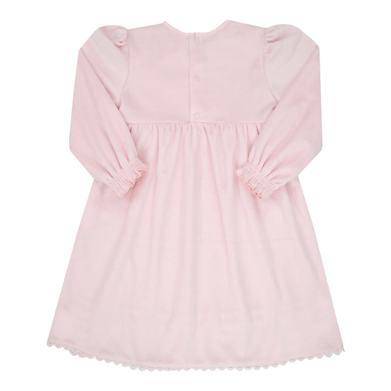 Vestido Paraiso Infantil Plush Bordado Floral e Laços Manga Longa - Image 5