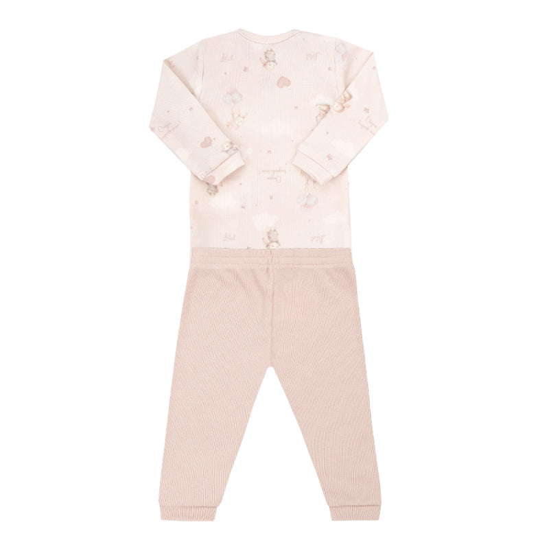 Conjunto Baby Manga Longa Letut Amamentação Ribana Expansível Meia Estação Letut LT11019 - Image 5