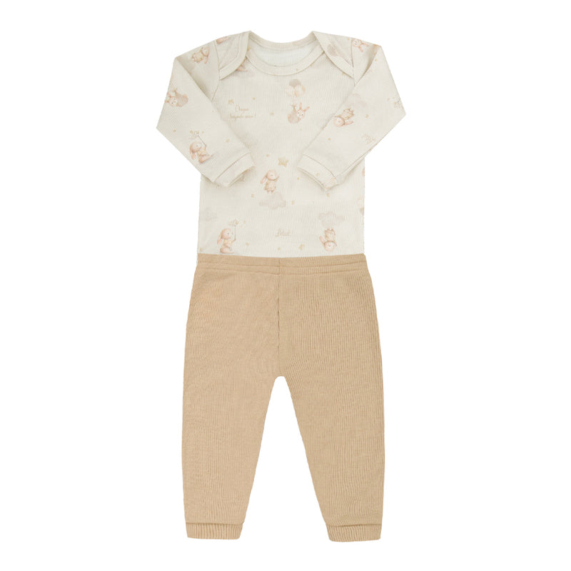 Conjunto Baby Manga Longa Letut Amamentação Ribana Expansível Meia Estação Letut LT11019 - Image 8