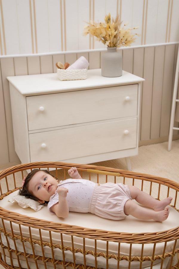 Conjunto Baby Letut com Body Babado Floral e Shorts Conforto