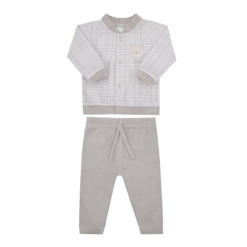 Conjunto Letut Plush Exclusivo Bordado Ursinho Manga Longa RN-P - Image 2