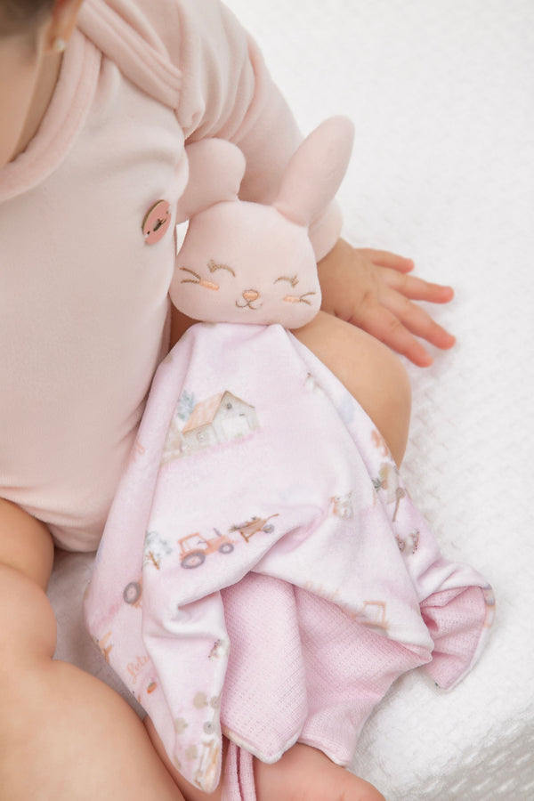 Kit Baby Letut Inverno Plush com Body Manga Longa e Naninha Prendedor
