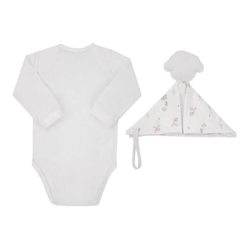 Kit Baby Letut Inverno Plush com Body Manga Longa e Naninha Prendedor - Image 5
