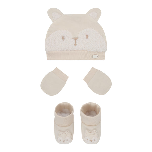 Kit Recém-Nascido Letut Inverno Plush 3 Peças com Bordado e Patch