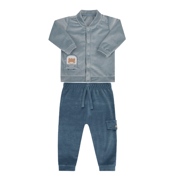Conjunto Baby Letut Inverno Plush Macio com Bordado e Detalhes Especiais