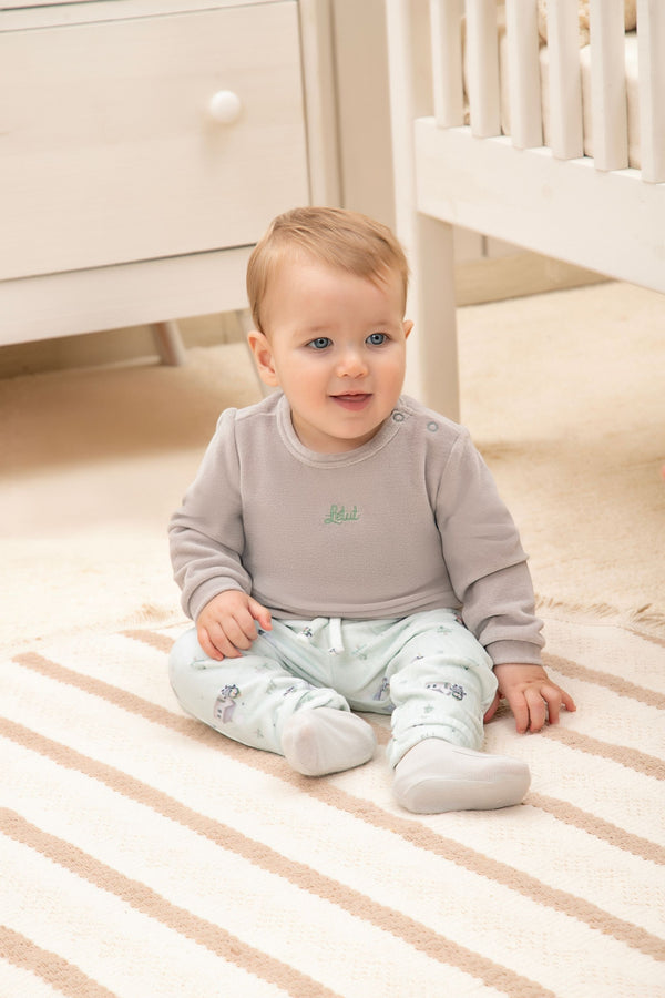 Conjunto Baby Letut Plush Exclusive com Bordado e Estampa Pinguins Inverno