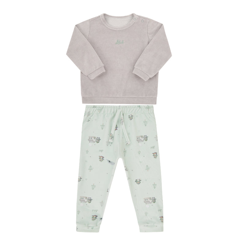 Conjunto Baby Letut Plush Exclusive com Bordado e Estampa Pinguins Inverno - Image 2