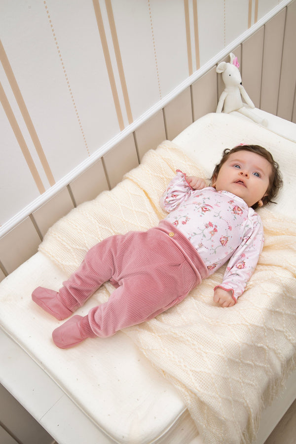 Conjunto Baby Letut Plush Manga Longa com Bordado e Estampa Exclusiva