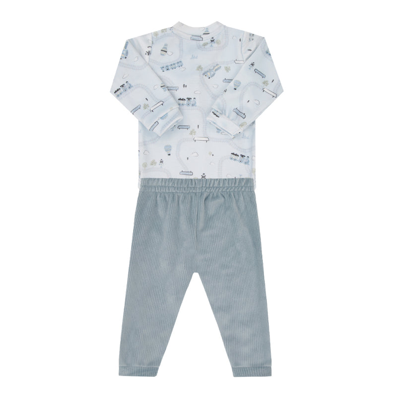 Conjunto Letut Plush Polo Estampa Exclusiva Inverno Masculino - Image 5