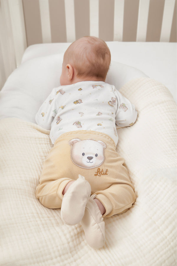 Conjunto Baby Letut Plush Dinossauro Manga Longa com Bordado Exclusivo