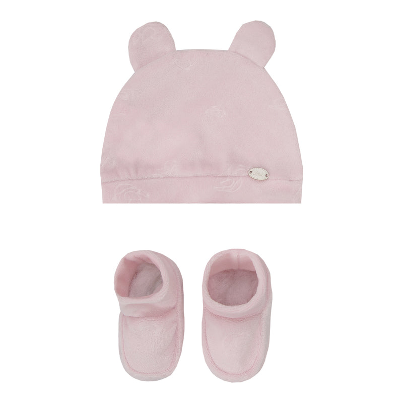 Kit Recém-Nascido Letut Plush Luxo Touca e Pantufa Orelhinhas - Image 5