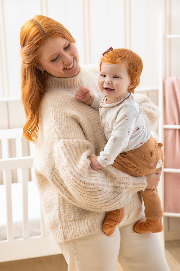 Conjunto Baby Feminino Letut Inverno Plush e Malha com Bordado 3D