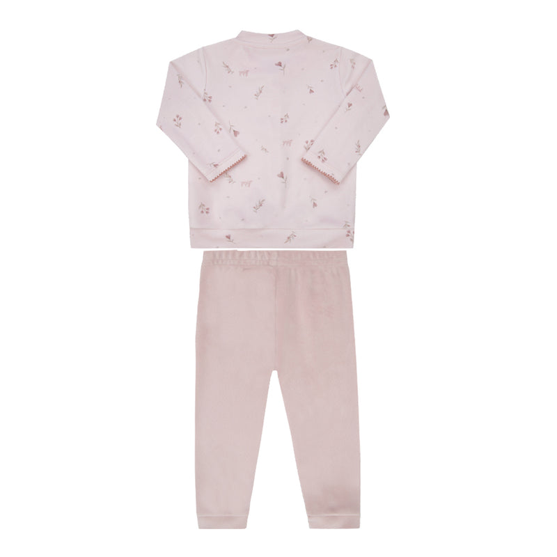 Conjunto Baby Letut Plush Floral com Casaco Abertura Frontal e Calça - Image 5