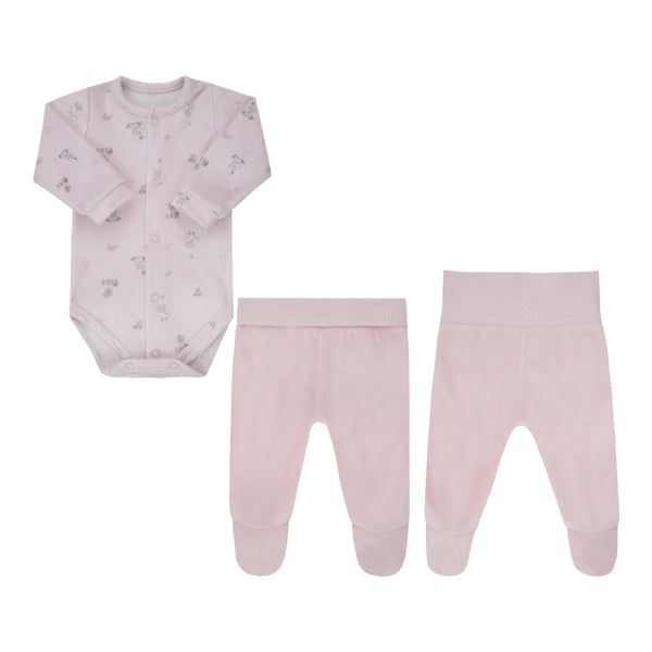 Conjunto Baby Letut Prematuro Plush Macio Manga Longa Inverno Unissex