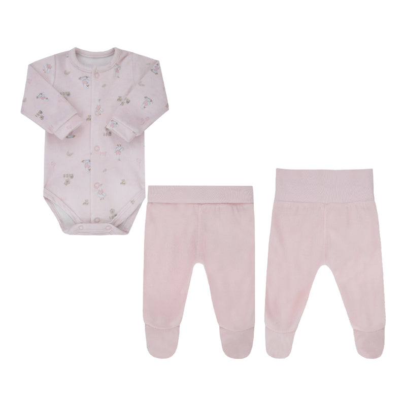 Conjunto Baby Letut Prematuro Plush Macio Manga Longa Inverno Unissex - Image 2