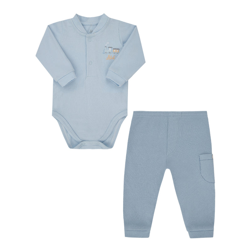 Conjunto Letut Malha Conforto Bordado e Bolsinho Passarinho - Image 2